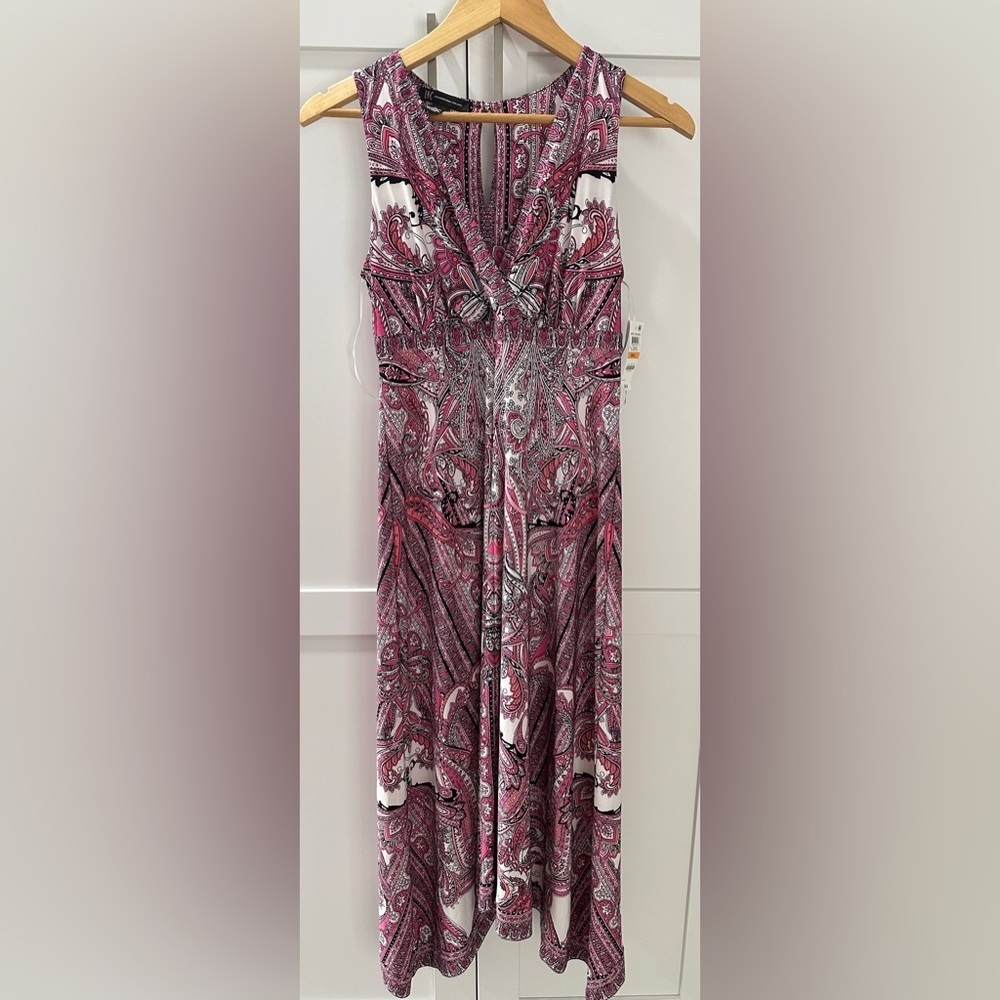 INC sweet meadow pink rejoicing paisley sleeveless dress size small NWT